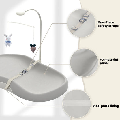 Baby Changing Pad Nursery Style Wipe-Clean Contoured Easy to Clean, Non-Slip Design for Changing Tables