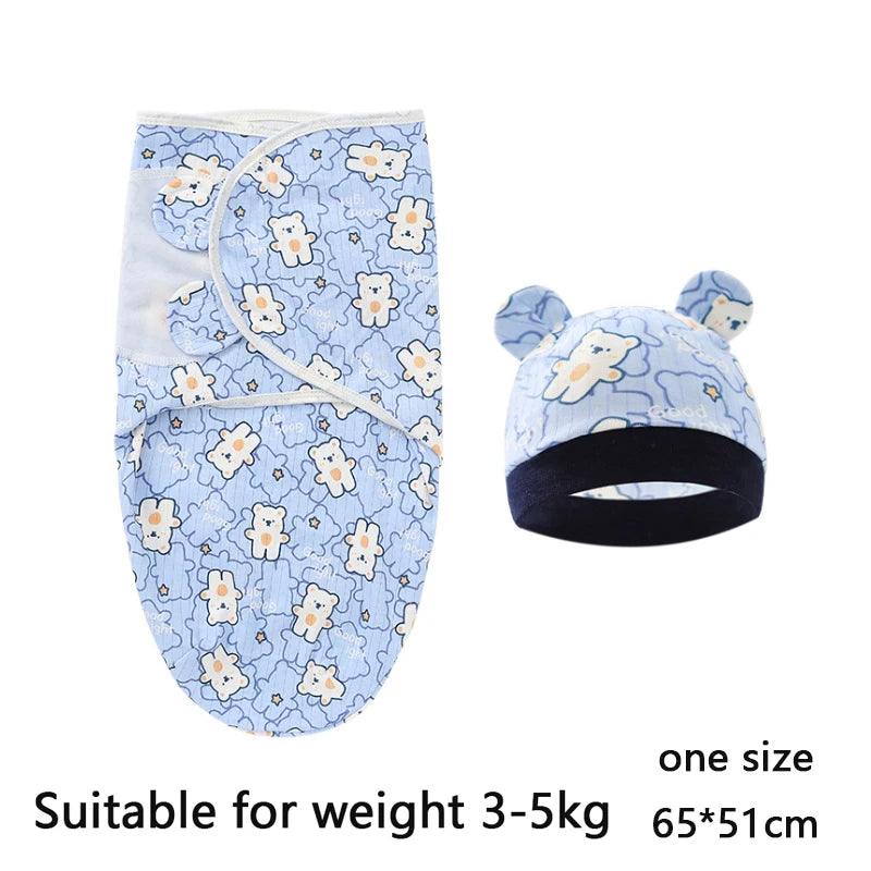 LittleMaylah™ Newborn Swaddle & Hat Set (0–6M)