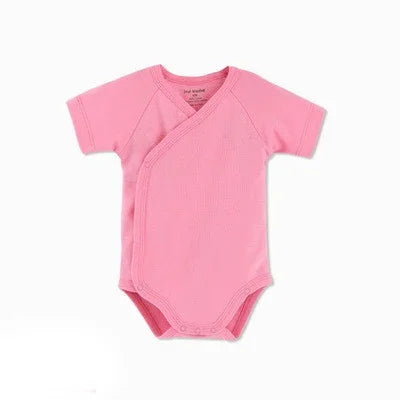 LittleMaylah™ 0-12M Baby White Rompers for Newborn Unisex Organic Cotton Short Sleeve One Piece Bodysuits for Kids Toddler Sleepwear Outfits