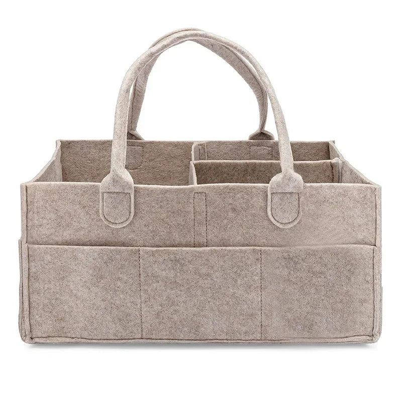 LittleMaylah™ Children's Felt Diaper Storage Bag Baby Miscellaneous Toys Diapers Large Capacity Felt Diaper Bag