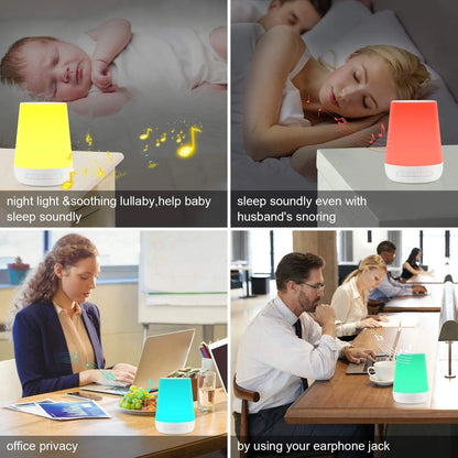 LittleMaylah™ Smart White Noise Baby Sleep Machine – 34 Soothing Sounds with Colorful Night Lights & App Control