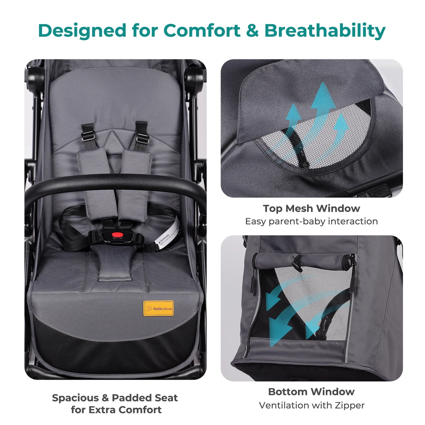 Baby Pushchair,Strollers for Toddlers up to 22KG,Compact & Lightweight One Hand Gravity Foldable Pram,UPF 50+ Canopy