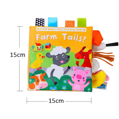 LittleMaylah™ Soft Baby Books 3D Touch Feel High Contrast Cloth Book Sensory Early Learning Stroller Toys for Infant Toddler Gifts 0-12 Months