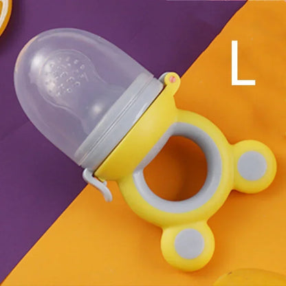 Baby Feeder Silicone Fresh Food Nibbler Kids Boy Girl Bear Ear Fruit Feeding Cute Infant Baby Supplies Nipple Soother Bottles