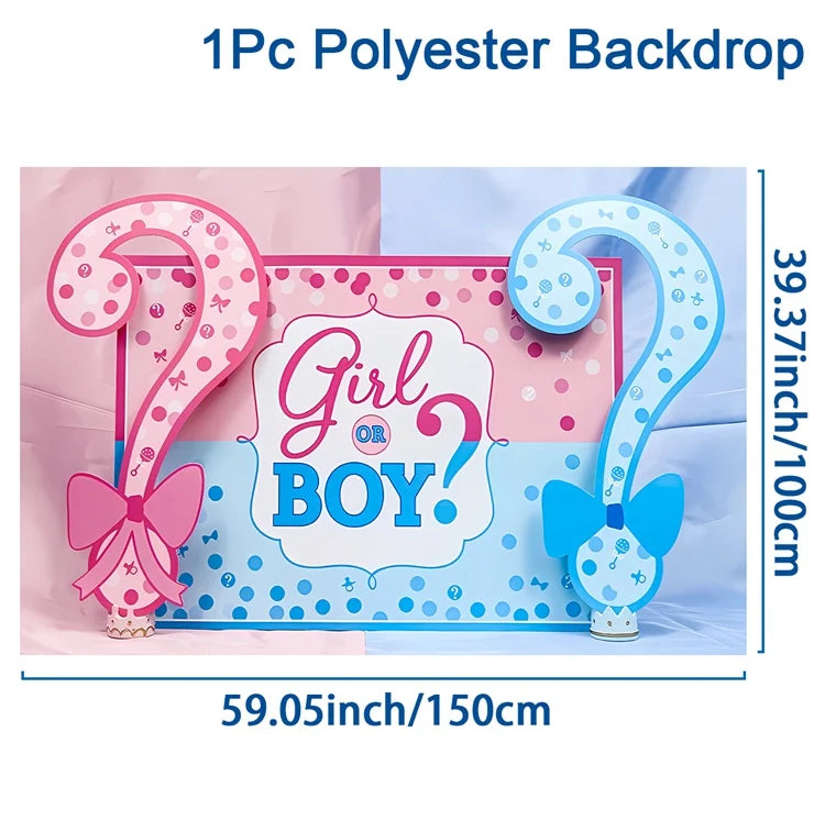 Gender Reveal Party Disposable Tablecloth Boy or Girl Baby Shower Decor Newborn Table Cover Gender Reveal Party Supplies
