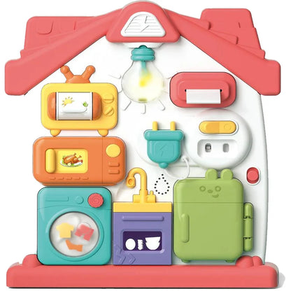 LittleMaylah™ Baby Sensory Busy Board – Montessori Toy with Music, Lights & Switches