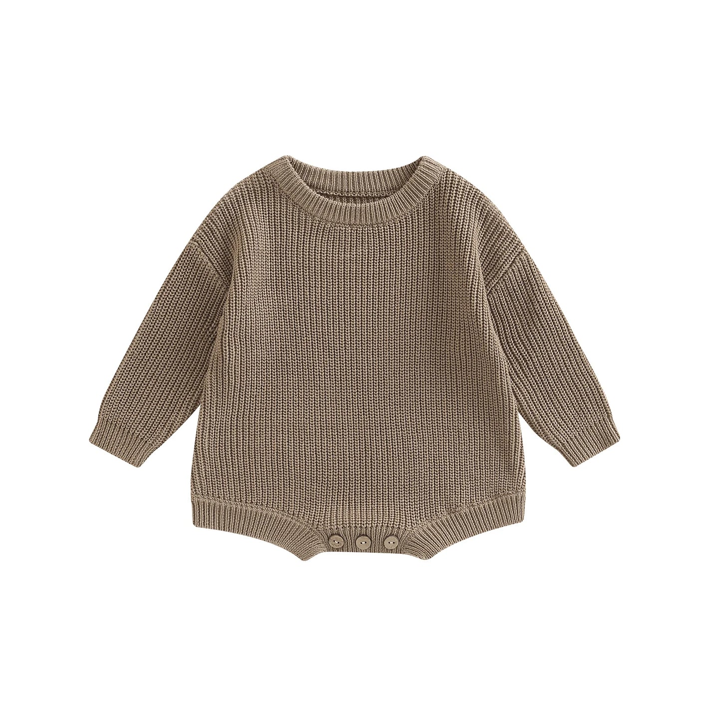 Ma&Baby 0-24M Newborn Infant Baby Girl Boy Romper Knit Jumpsuit Solid Color Warm Fall Winter Clothing Sweater