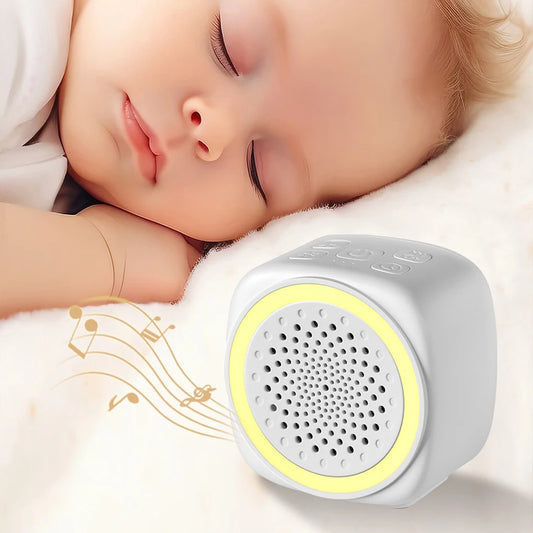 LittleMaylah™ Baby White Noise Machine with Timer & Night Light – Portable Sleep Soother, Auto Shutoff for Infants & Toddlers