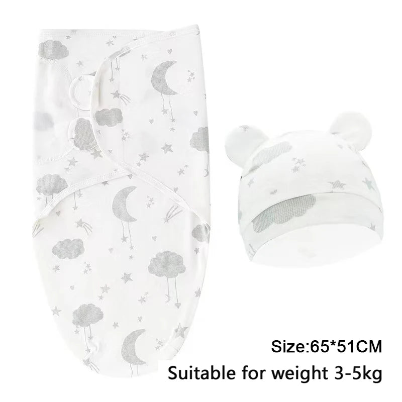 LittleMaylah™ Newborn Swaddle & Hat Set (0–6M)