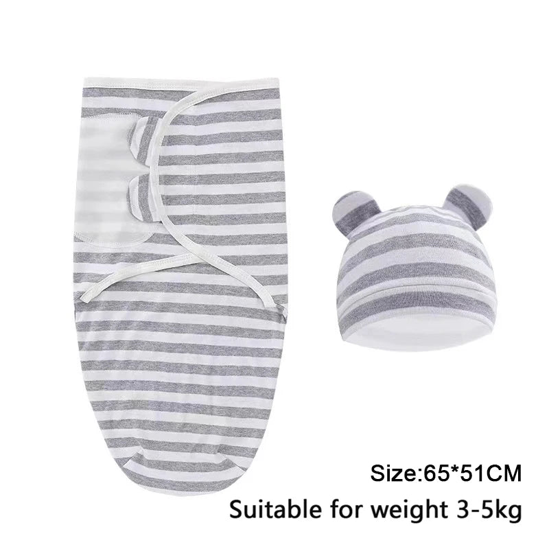 LittleMaylah™ Newborn Swaddle & Hat Set (0–6M)