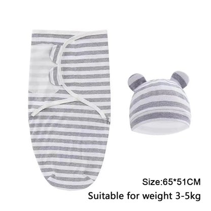 LittleMaylah™ Newborn Swaddle & Hat Set (0–6M)