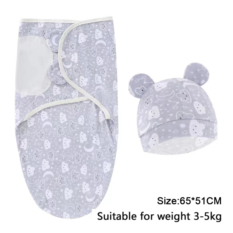LittleMaylah™ Newborn Swaddle & Hat Set (0–6M)