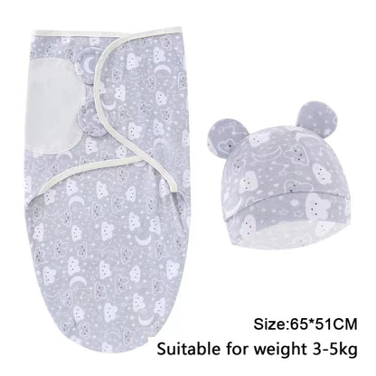 LittleMaylah™ Newborn Swaddle & Hat Set (0–6M)