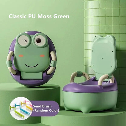 LittleMaylah™ Cartoon Frog Baby Potty Seat – Portable Children’s Toilet Training Seat & Travel Potty