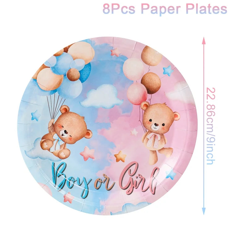 Gender Reveal Party Disposable Tablecloth Boy or Girl Baby Shower Decor Newborn Table Cover Gender Reveal Party Supplies