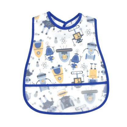 LittleMaylah™ Cartoon Waterproof Baby Bib – Adjustable EVA Feeding Apron with Pocket