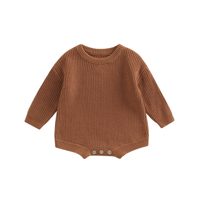 Ma&Baby 0-24M Newborn Infant Baby Girl Boy Romper Knit Jumpsuit Solid Color Warm Fall Winter Clothing Sweater