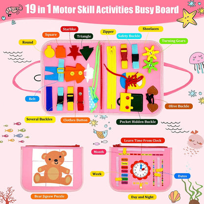 LittleMaylah Toddler Montessori Busy Board