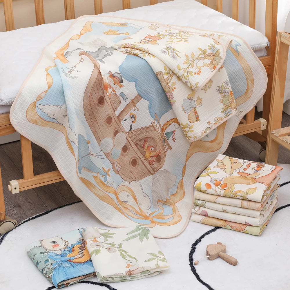 LittleMaylah  baby bath towel pure cotton | soft children's blanket absorbent