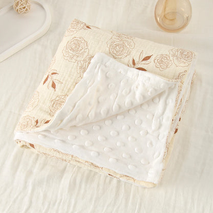 Winter Baby Blanket & Swaddling Newborn Thermal Soft Fleece Blanket Flowers Bedding Cotton Quilt Infant Bedding Swaddle Wrap