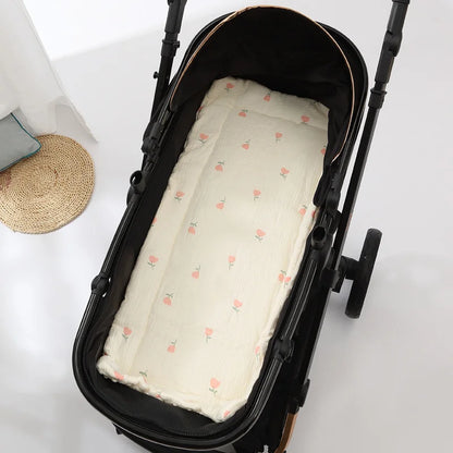 Baby Stroller Seat Cushion Soft Mattress Kids Pushchair Car Mat Stroller Accessories Cotton Thickened Four Seasons Baby Cart Mat