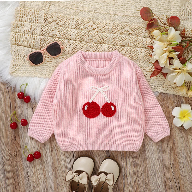 LittleMaylah™ Baby Cherry Knit Sweater