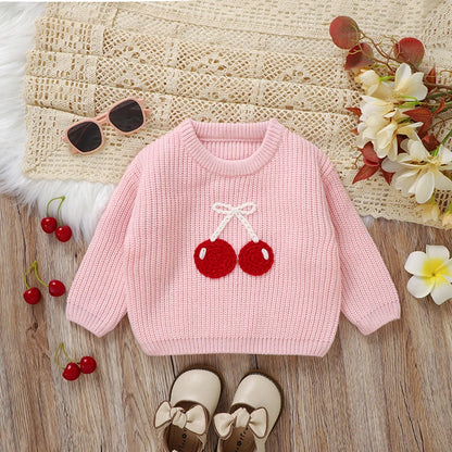 LittleMaylah™ Baby Cherry Knit Sweater