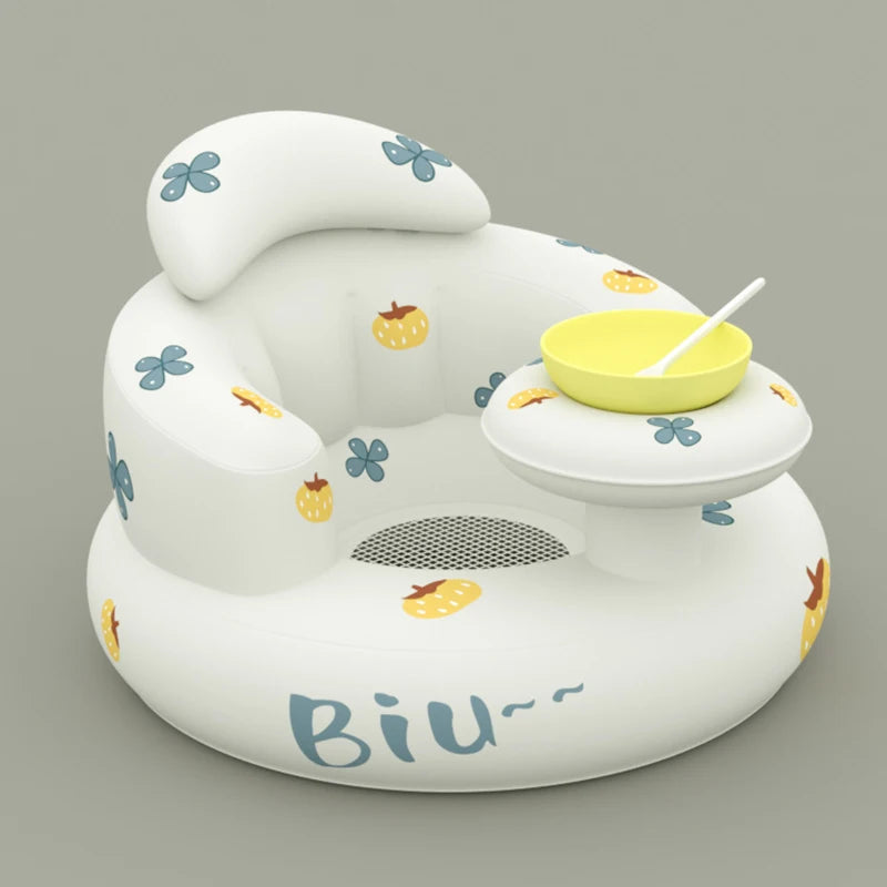 Baby Inflatable Seat for Babies 3-36 Month Built in Air Pump Infant Back Support Sofa Toddler Chair for SittingUp Baby Bath Seat