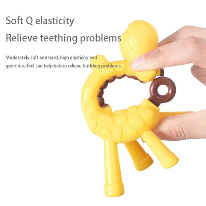 1PCS Baby Silicone Teething Training Toothbrush BPA Free Giraffe Shape Safe Toddle Teether Chew Toys Teethers Soothe Babies Gums