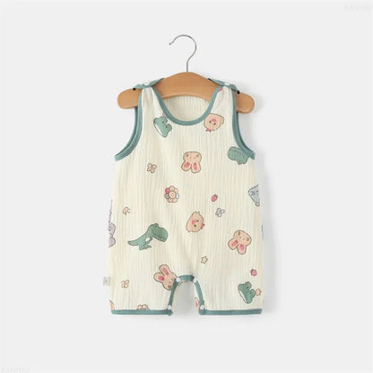 LittleMaylah™  Baby Vest Jumpsuit –  Thin Cotton Sleeveless Pajamas