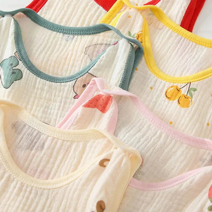 LittleMaylah™  Baby Vest Jumpsuit –  Thin Cotton Sleeveless Pajamas