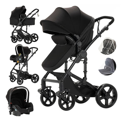 Luxury Baby stroller 3 in 1 Baby carriage pram BABI PRAM 3 IN 1 Portable travel pram Baby carriage High landscape baby stroller