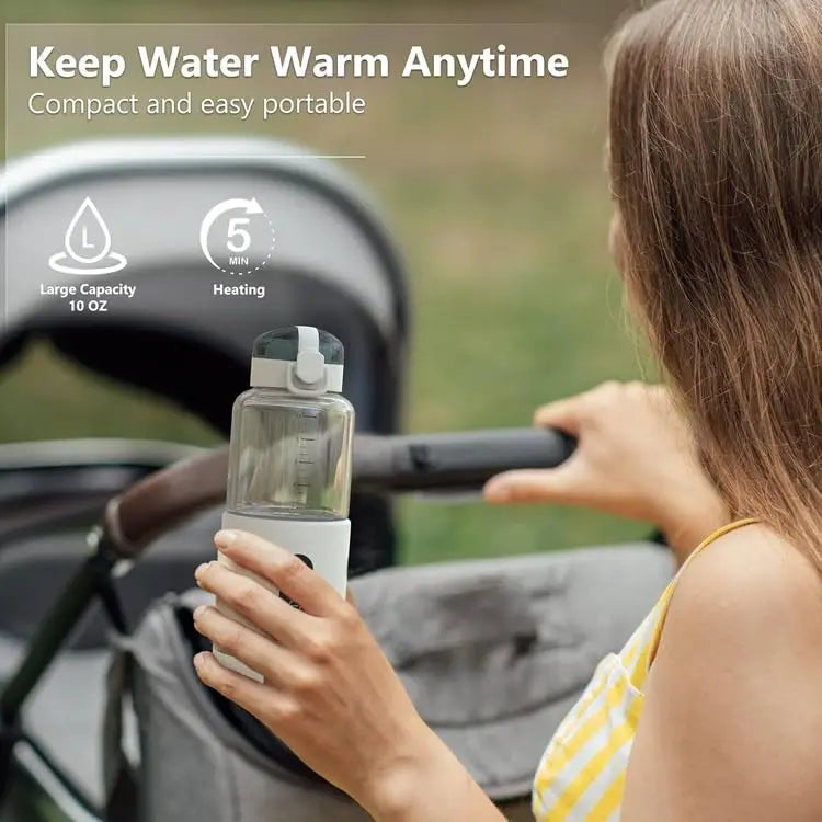 Portable Electric Baby Bottle Warmer USB Rechargeable 5200mAh/15000mAh Soak Formula Milk Instant Wireless Bottle Heater Travel