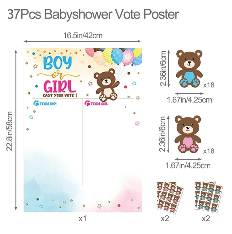 Gender Reveal Party Disposable Tablecloth Boy or Girl Baby Shower Decor Newborn Table Cover Gender Reveal Party Supplies