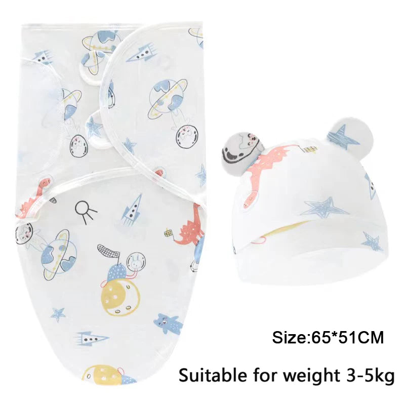 LittleMaylah™ Newborn Swaddle & Hat Set (0–6M)