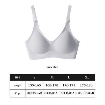 Pregnant Women'S Non Steel Ring Underwear With Front Opening Buckle For Comfortable Breathable Fit Solid Color Nursing Underwear