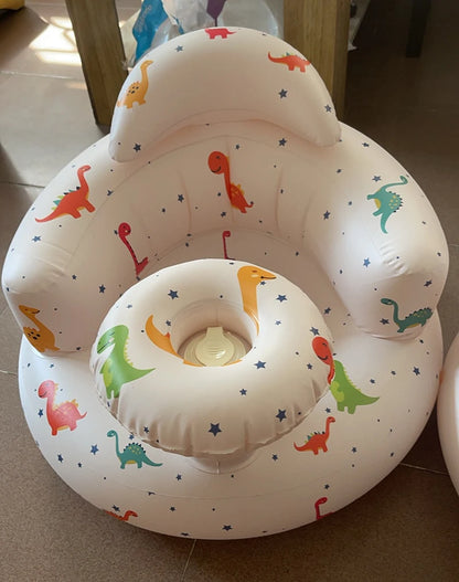 Baby Inflatable Seat for Babies 3-36 Month Built in Air Pump Infant Back Support Sofa Toddler Chair for SittingUp Baby Bath Seat