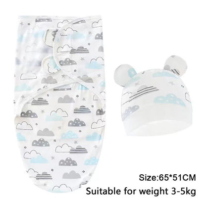 LittleMaylah™ Newborn Swaddle & Hat Set (0–6M)