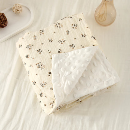 Winter Baby Blanket & Swaddling Newborn Thermal Soft Fleece Blanket Flowers Bedding Cotton Quilt Infant Bedding Swaddle Wrap