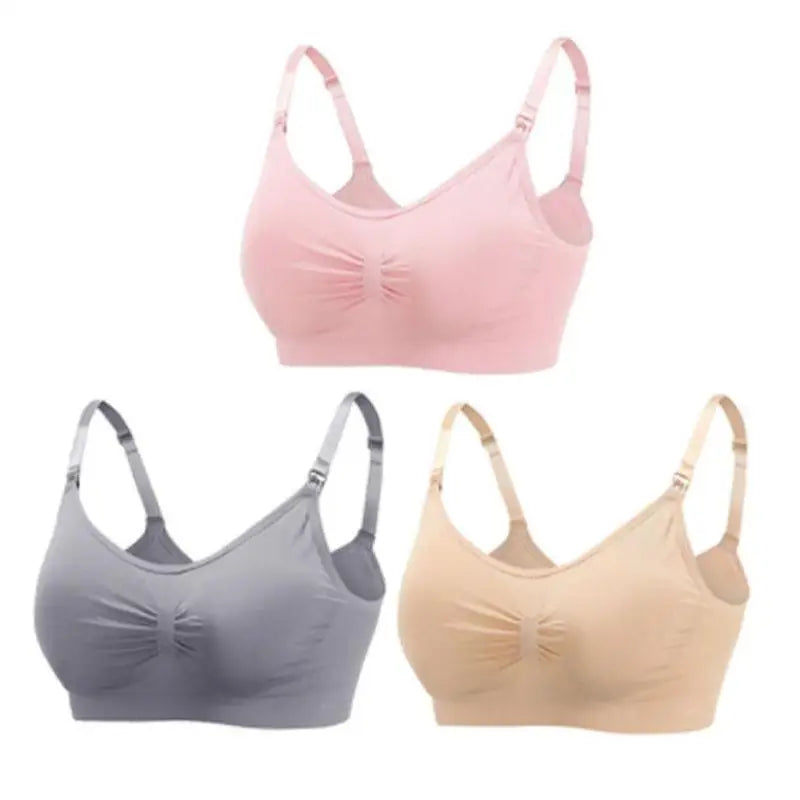 LittleMaylah™ Maternity Nursing Bra – Wirefree, Breathable & Easy-Access Breastfeeding Support (1/3pcs)