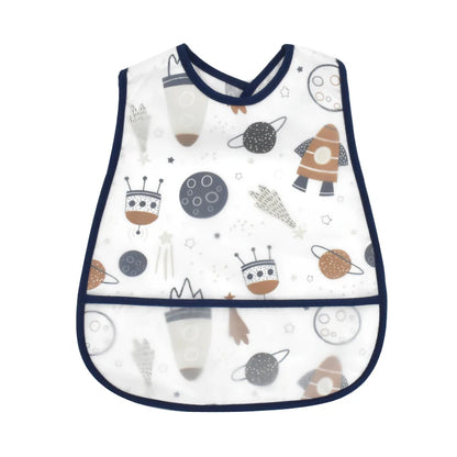 LittleMaylah™ Cartoon Waterproof Baby Bib – Adjustable EVA Feeding Apron with Pocket