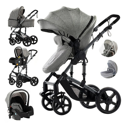 Luxury Baby stroller 3 in 1 Baby carriage pram BABI PRAM 3 IN 1 Portable travel pram Baby carriage High landscape baby stroller