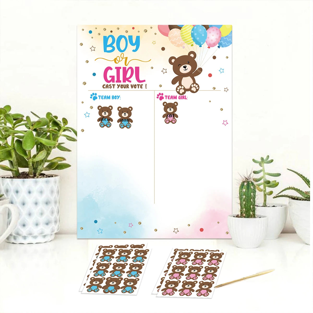 Gender Reveal Party Disposable Tablecloth Boy or Girl Baby Shower Decor Newborn Table Cover Gender Reveal Party Supplies
