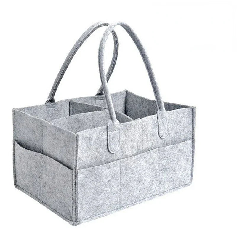 LittleMaylah™ Children's Felt Diaper Storage Bag Baby Miscellaneous Toys Diapers Large Capacity Felt Diaper Bag