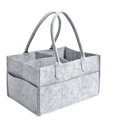 LittleMaylah™ Children's Felt Diaper Storage Bag Baby Miscellaneous Toys Diapers Large Capacity Felt Diaper Bag