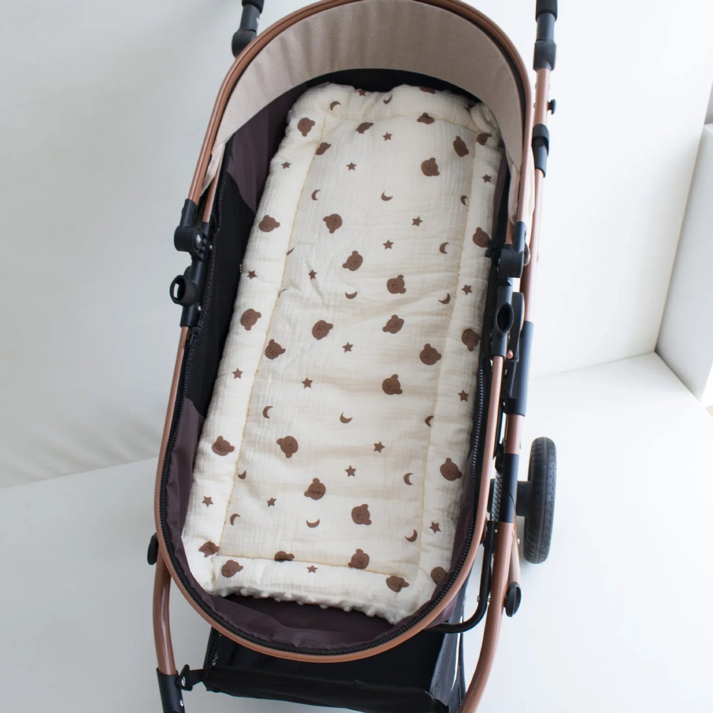 Baby Stroller Seat Cushion Soft Mattress Kids Pushchair Car Mat Stroller Accessories Cotton Thickened Four Seasons Baby Cart Mat