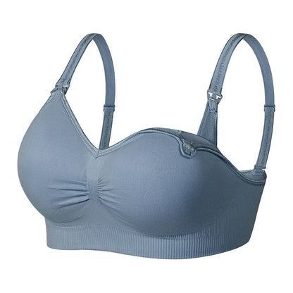 New Wireless Front Open Nursing Bra Soft Lace Breathable Seamless Maternity Breastfeeding Bras Maternal Support For Pregnant