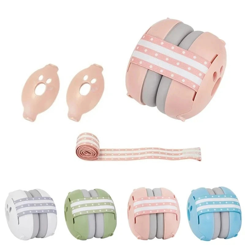 LittleMaylah ™Baby Ear Protection for Babies Toddlers Elastic Noise Reduction Earmuffs Baby Headphones Against Hearing Damage Improves Sleep