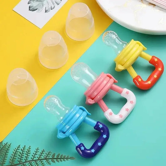 3PCS Baby Silicone Fruit & Vegetable Teether Feeding Set