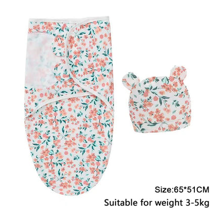 LittleMaylah™ Newborn Swaddle & Hat Set (0–6M)